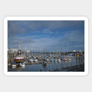 The Marina at Blyth South Harbour, Northumberland Sticker